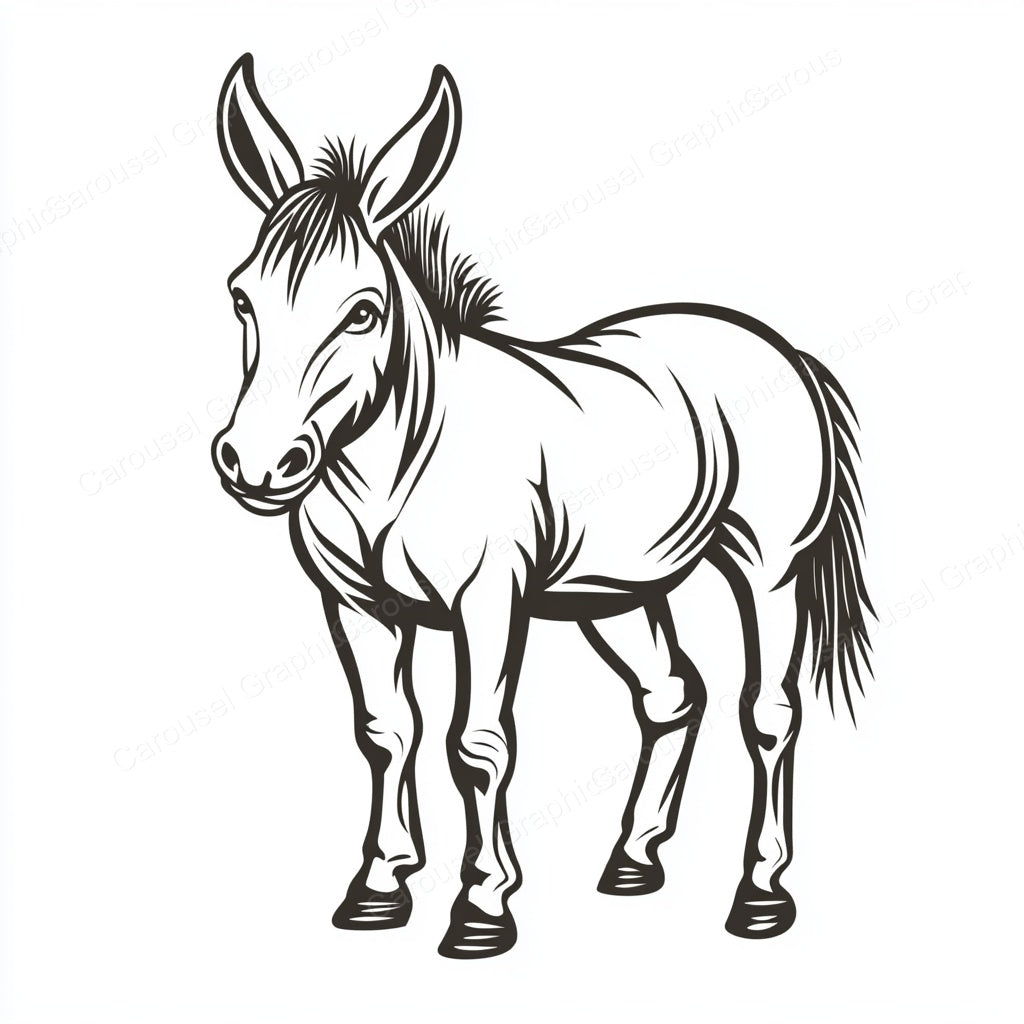 Donkey Vector Graphic preview