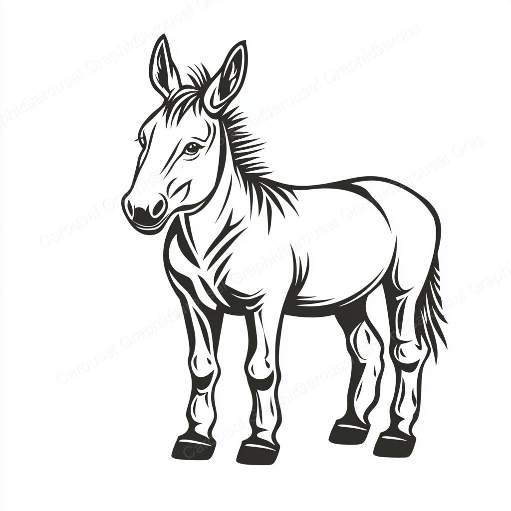Donkey Vector Graphic preview