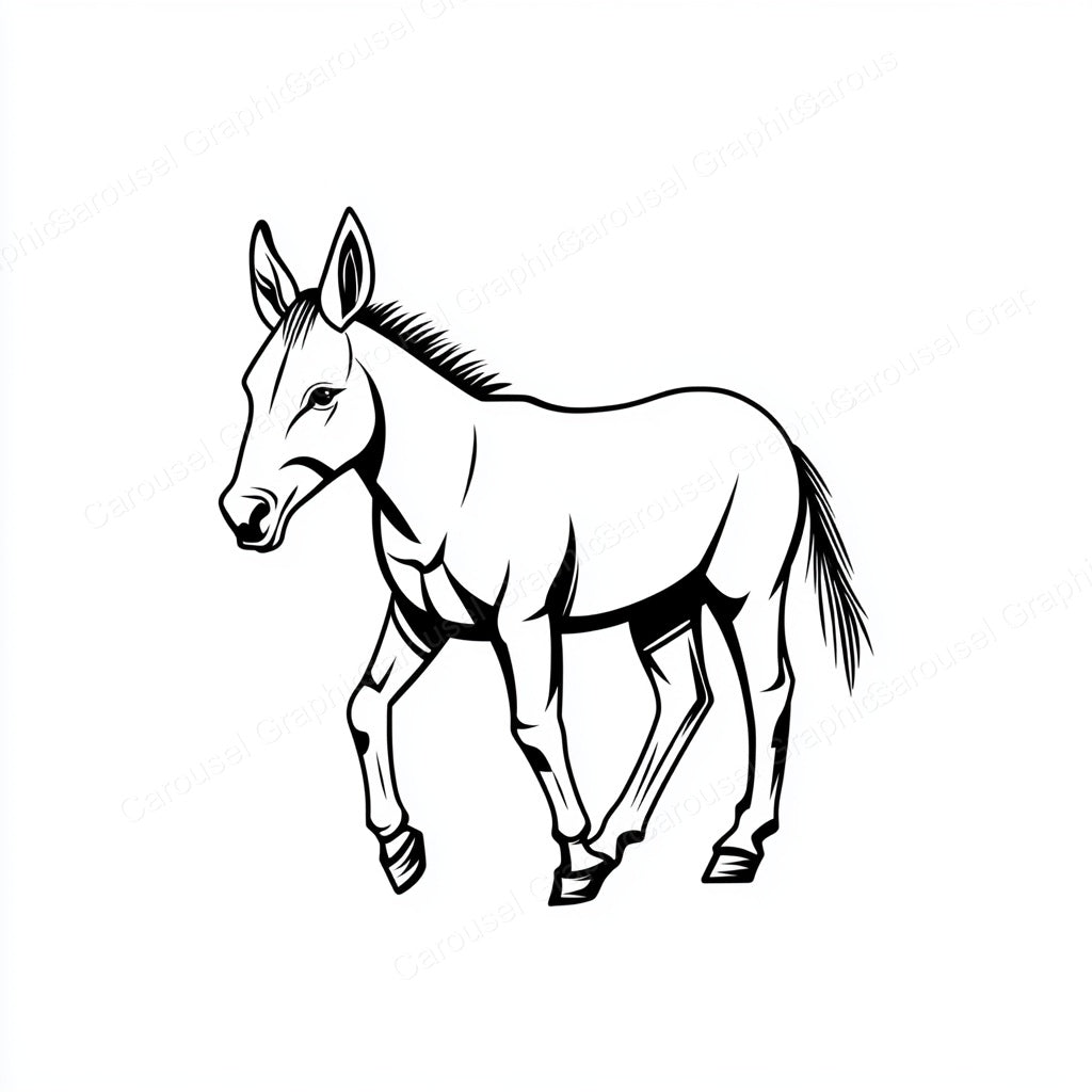 Donkey Vector Graphic preview