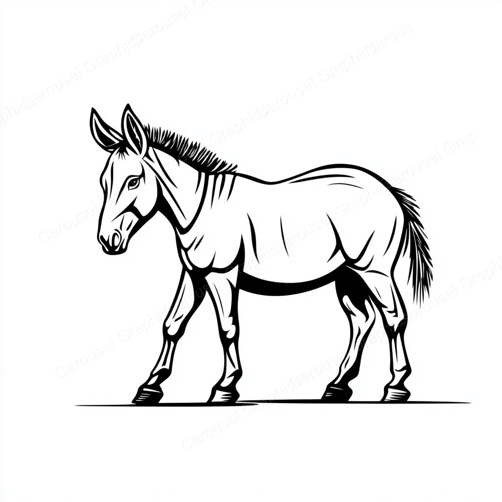 Donkey Vector Graphic preview