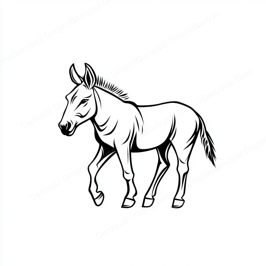 Donkey Vector Graphic preview
