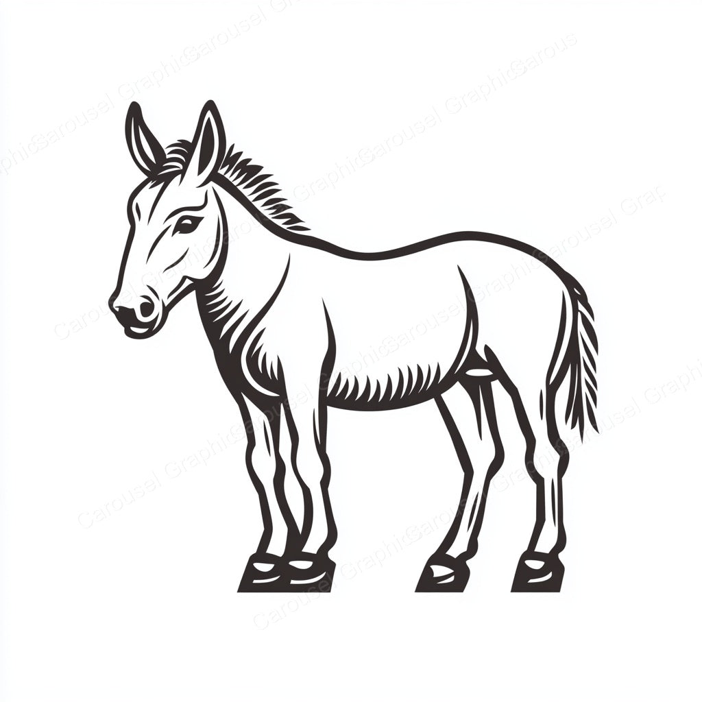 Donkey Vector Graphic preview