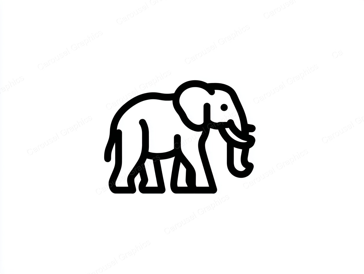 Elephant Vector Graphic preview