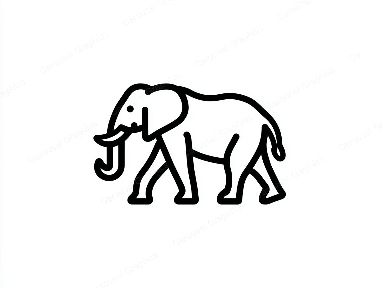 Elephant Vector Graphic preview