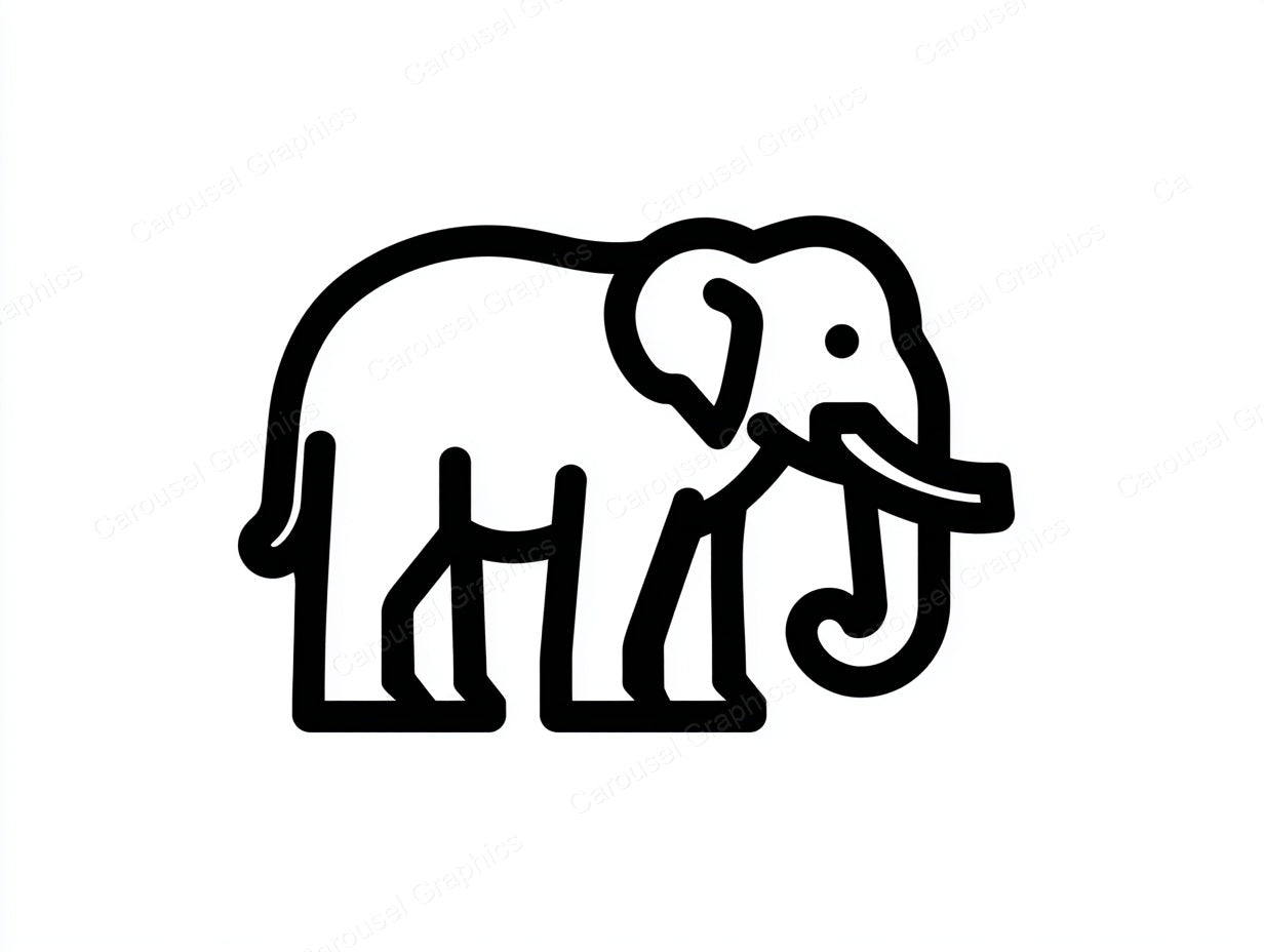 Elephant Vector Graphic preview