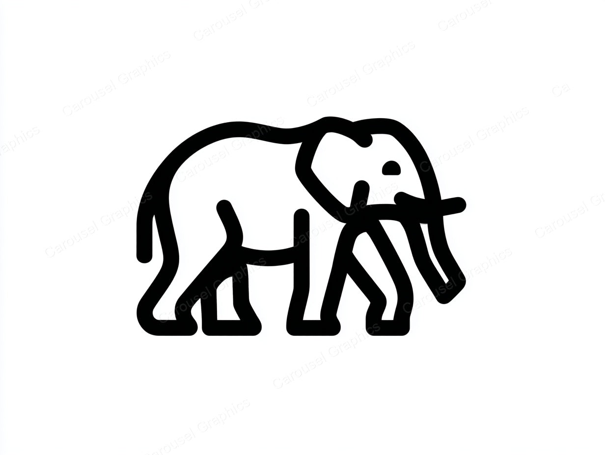 Elephant Vector Graphic preview