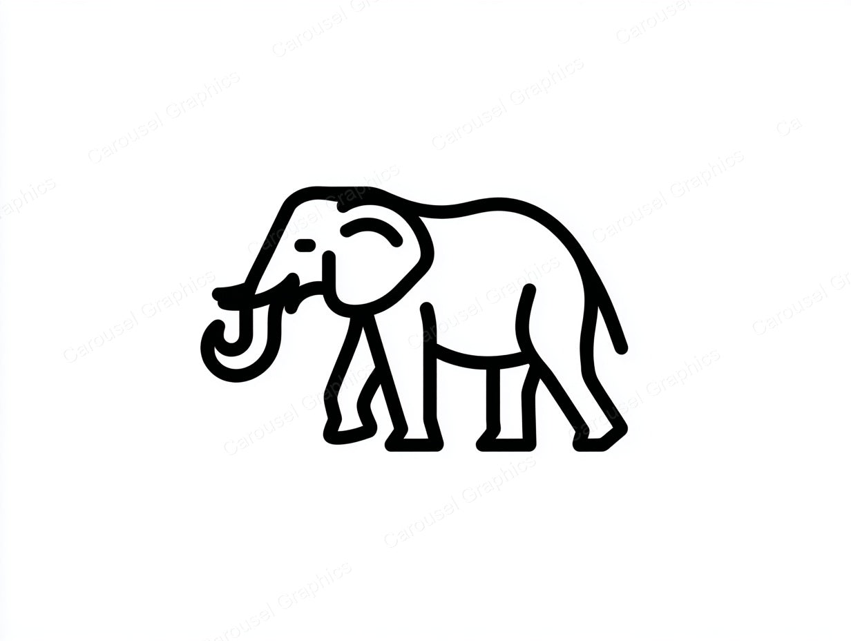 Elephant Vector Graphic preview
