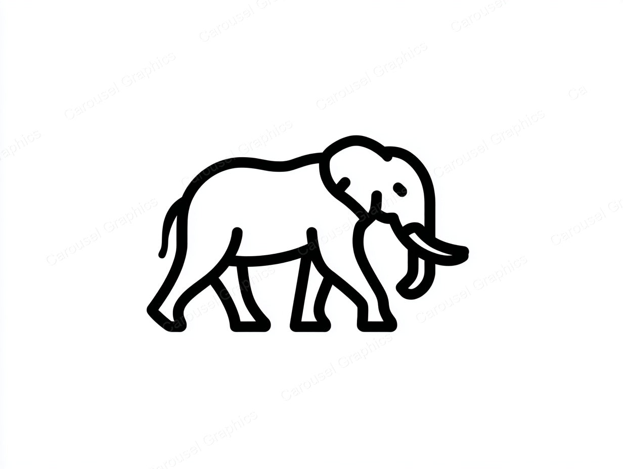Elephant Vector Graphic preview