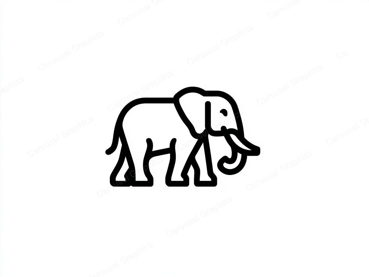 Elephant Vector Graphic preview