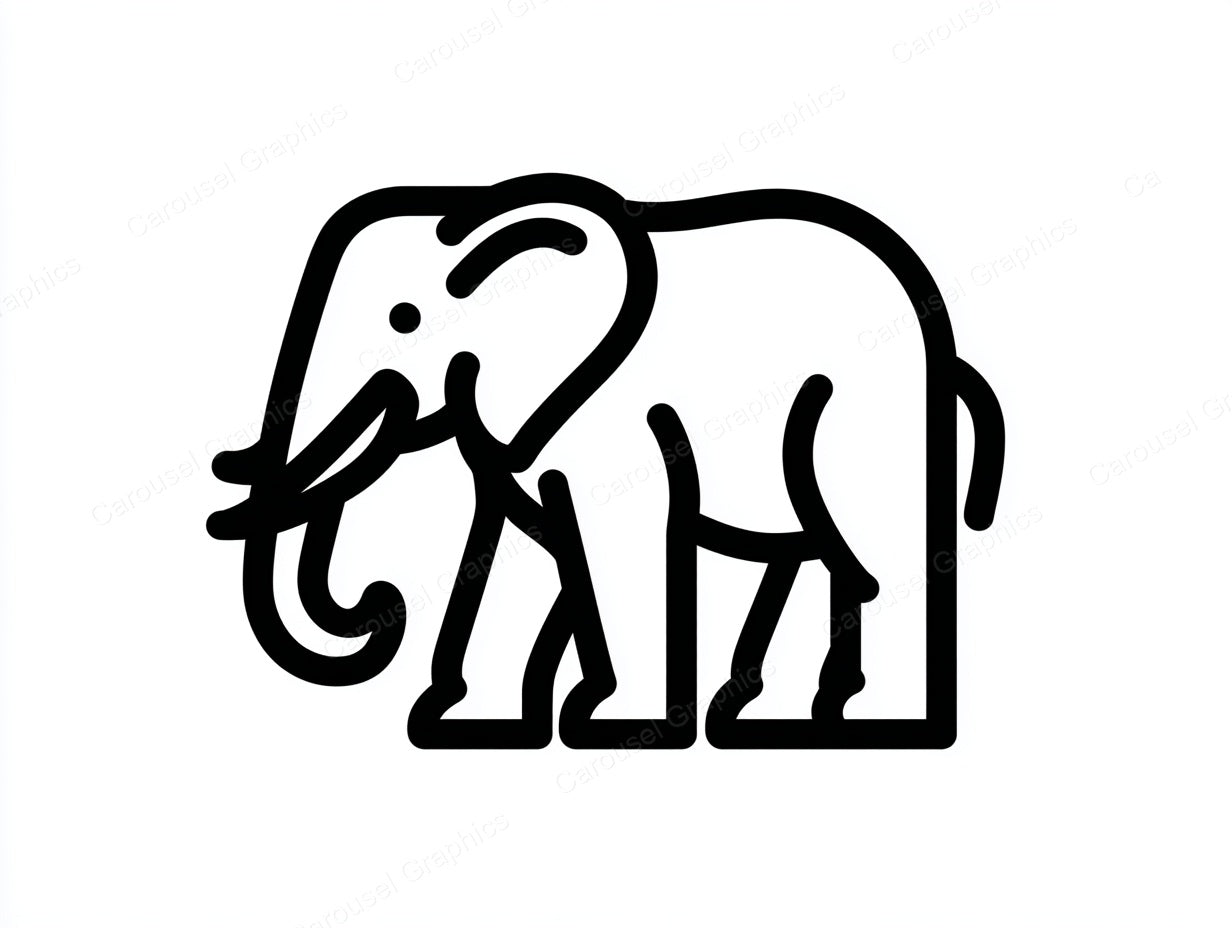 Elephant Vector Graphic preview