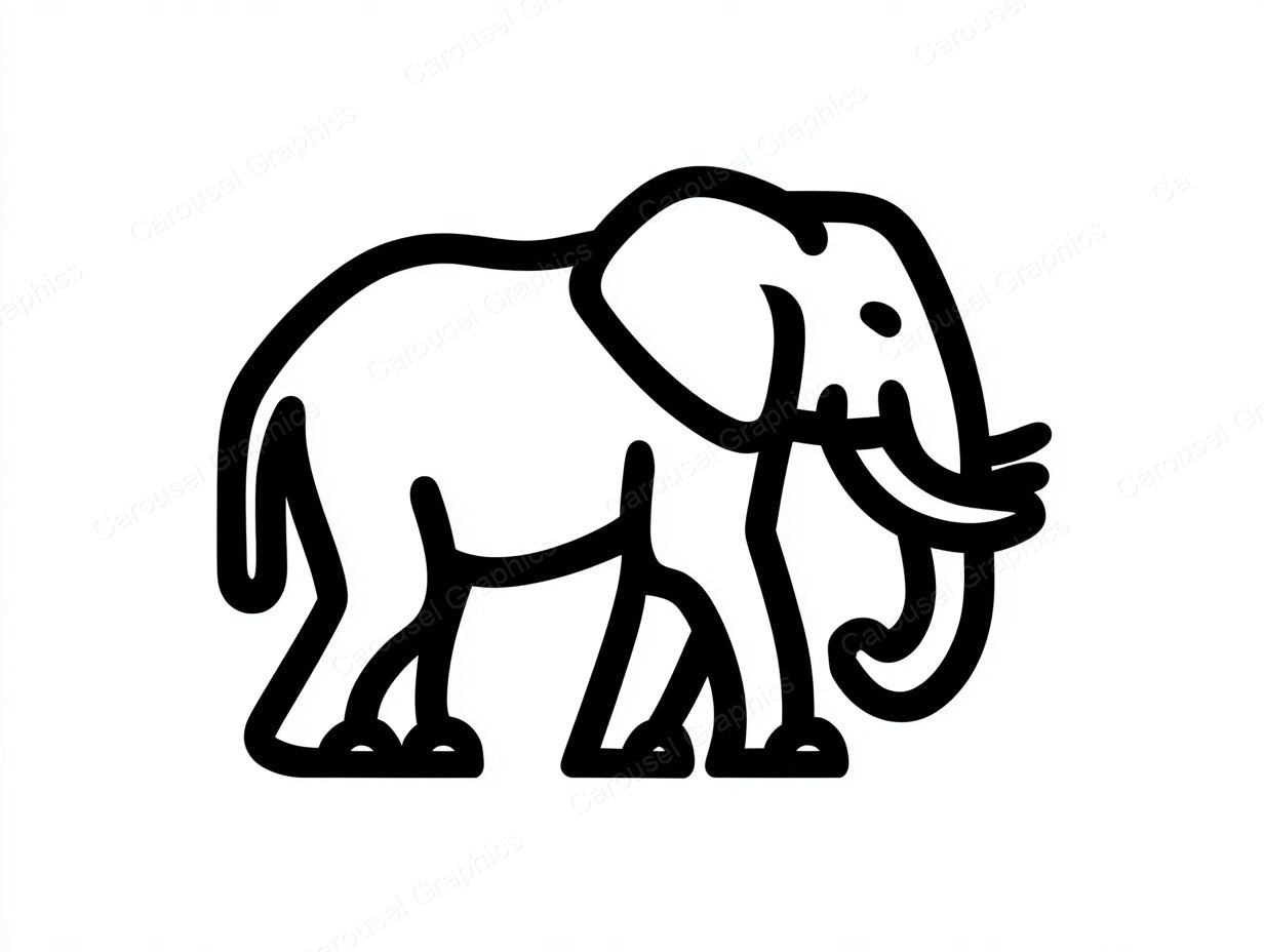 Elephant Vector Graphic preview