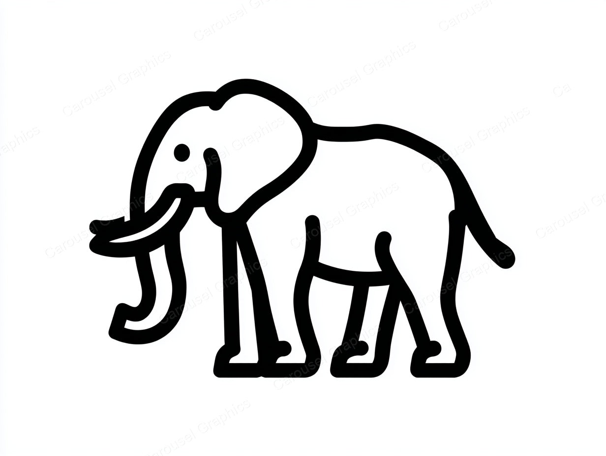 Elephant Vector Graphic preview