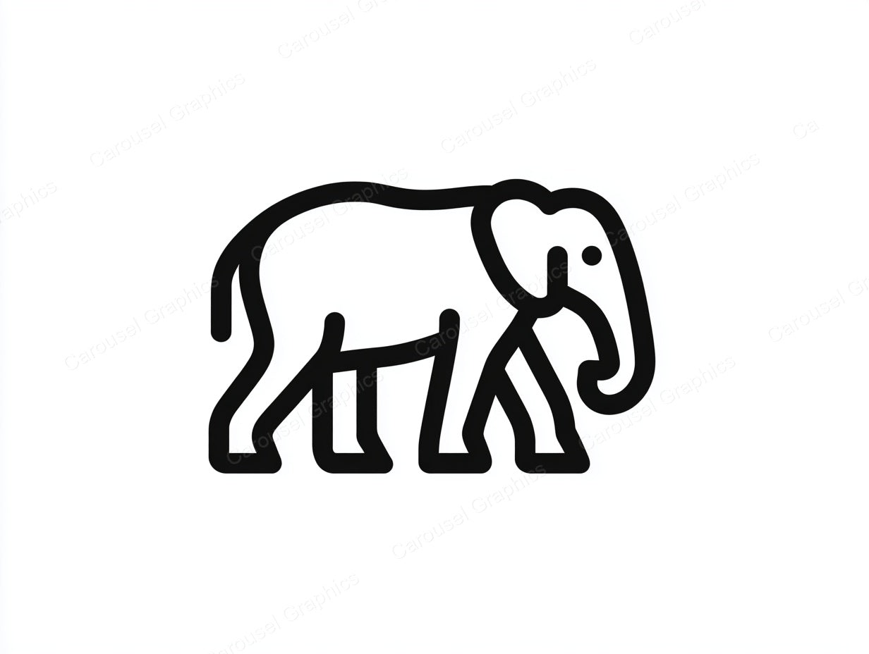 Elephant Vector Graphic preview