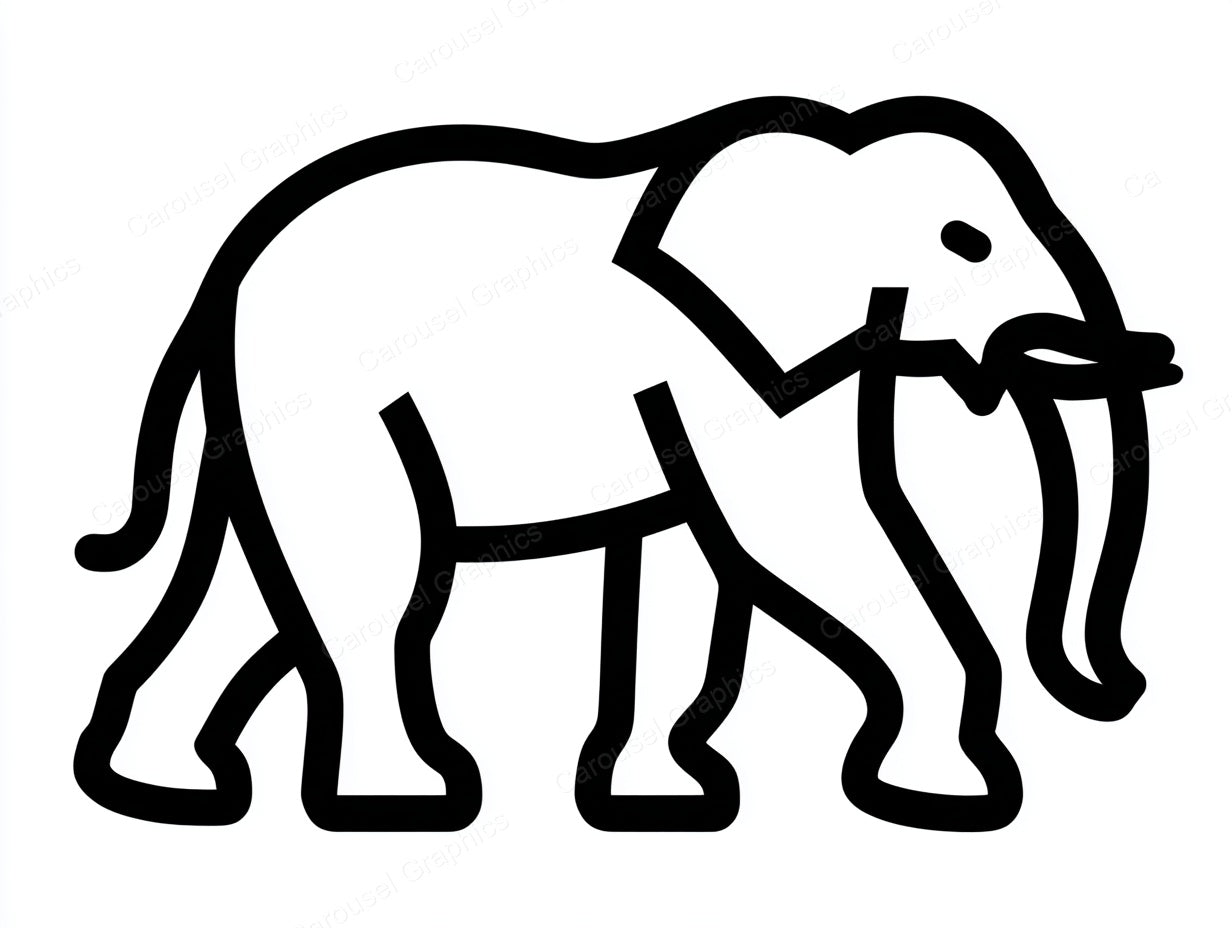 Elephant Vector Graphic preview