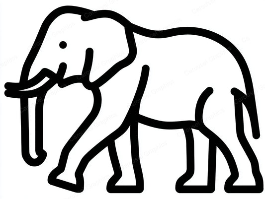 Elephant Vector Graphic preview