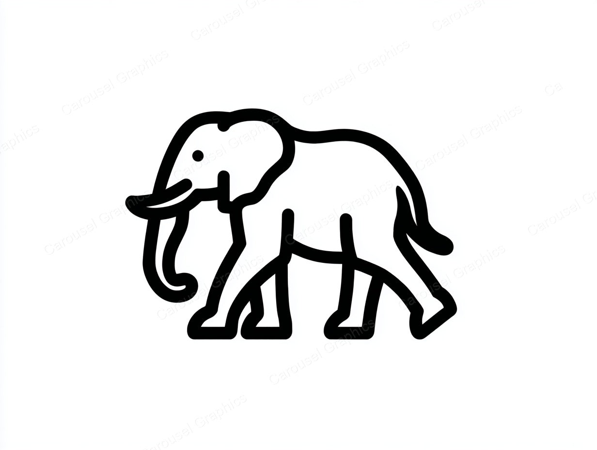 Elephant Vector Graphic preview