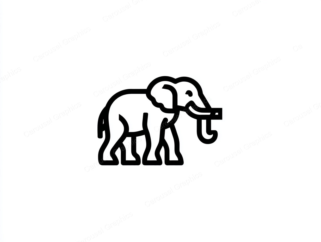Elephant Vector Graphic preview