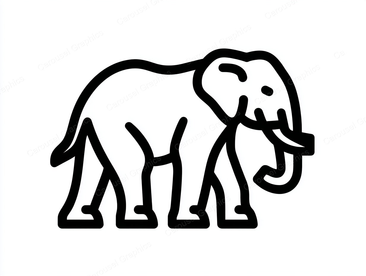 Elephant Vector Graphic preview