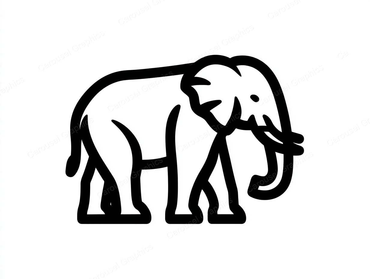 Elephant Vector Graphic preview