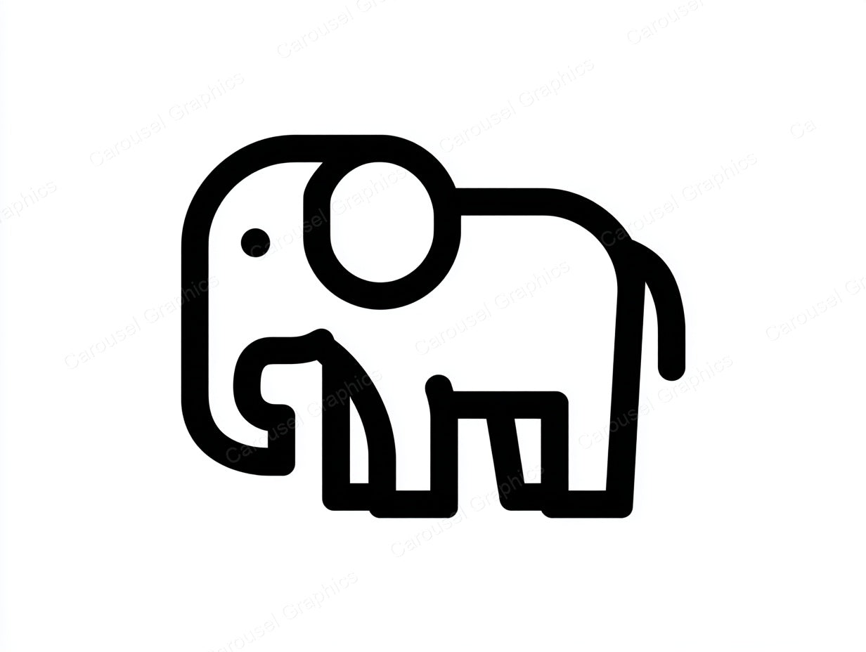 Elephant Vector Graphic preview