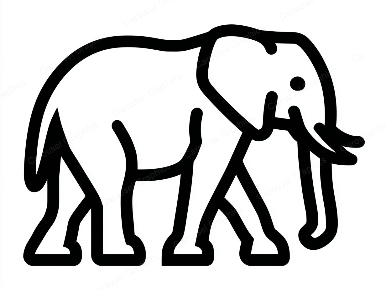 Elephant Vector Graphic preview