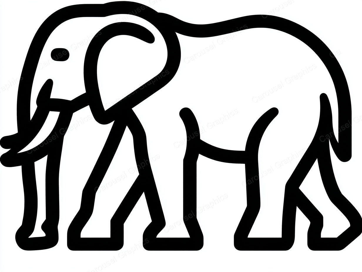 Elephant Vector Graphic preview