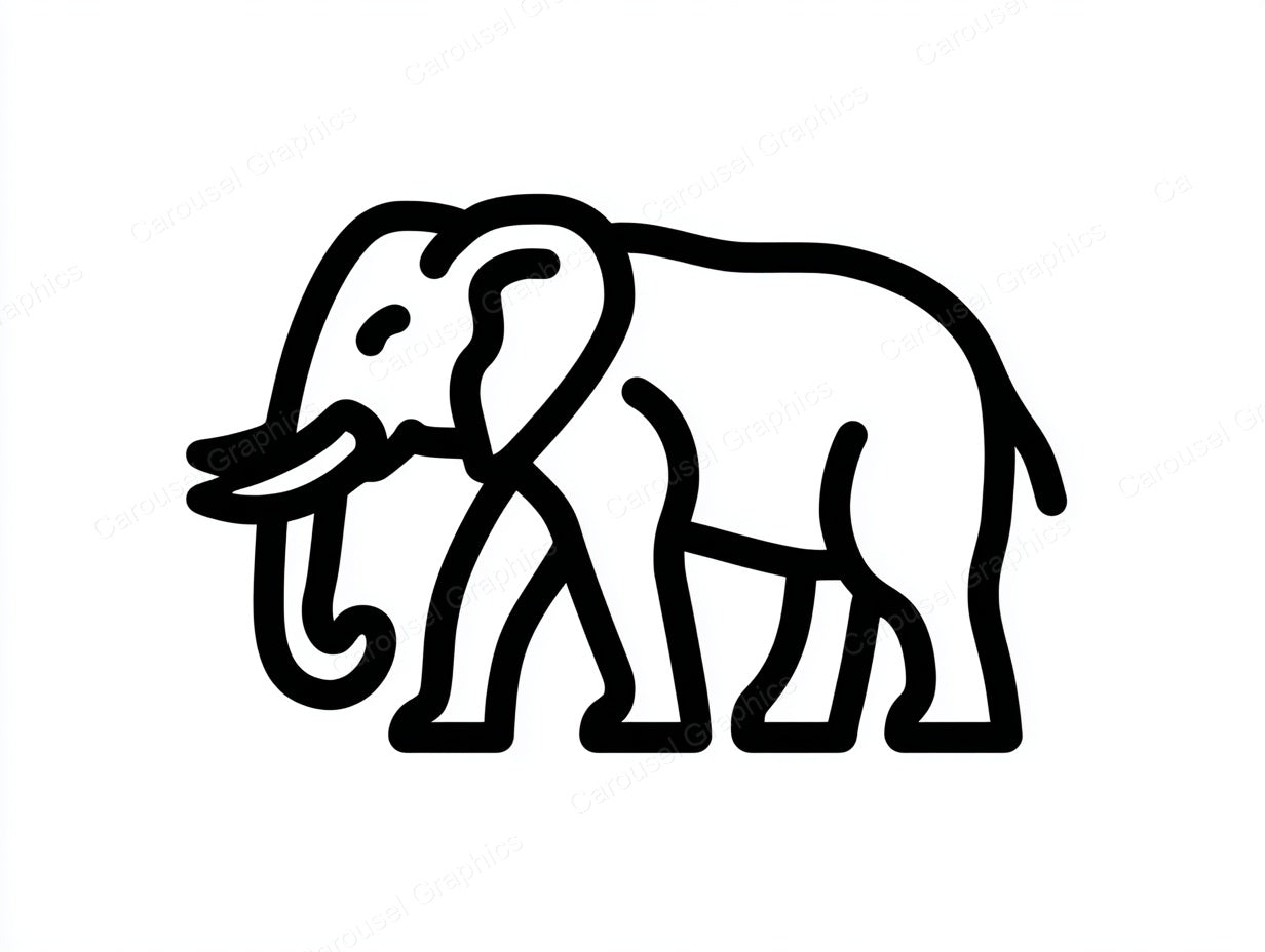 Elephant Vector Graphic preview