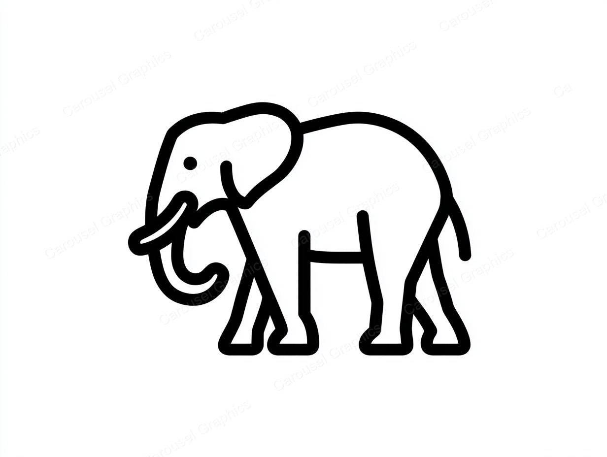 Elephant Vector Graphic preview