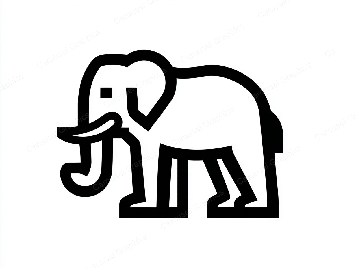 Elephant Vector Graphic preview