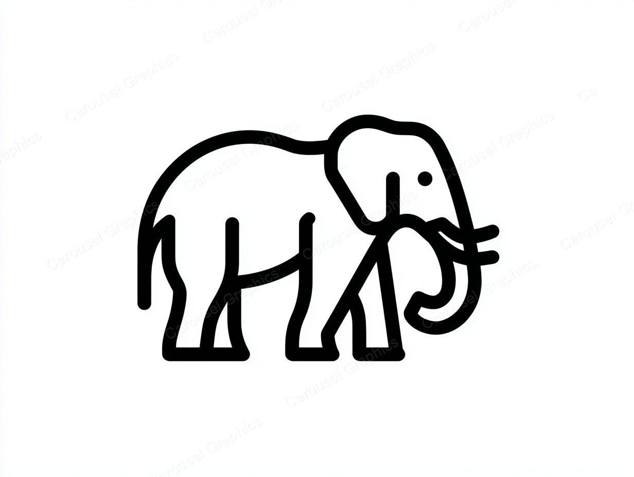 Elephant Vector Graphic preview