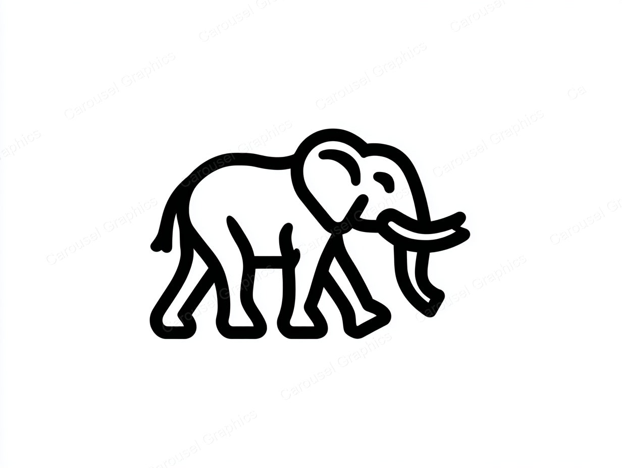 Elephant Vector Graphic preview