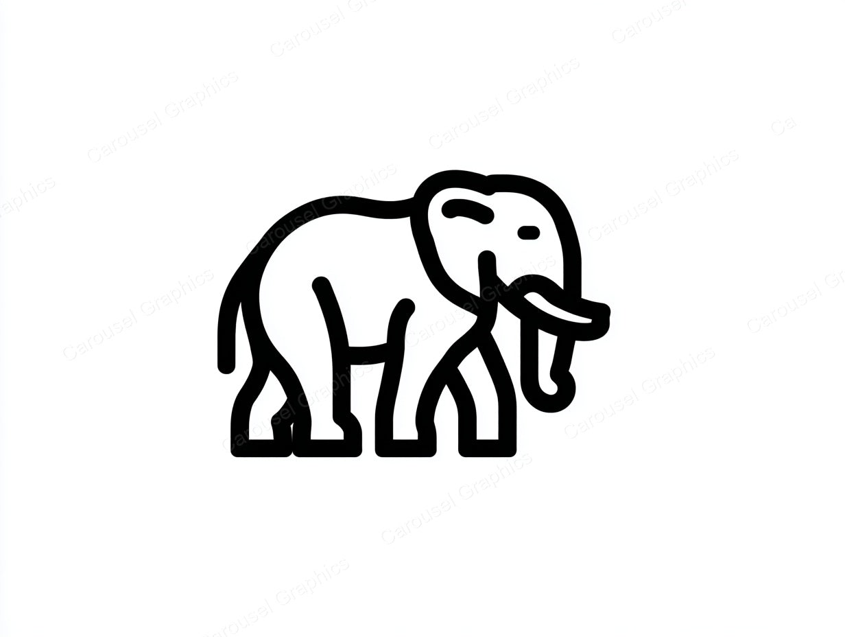 Elephant Vector Graphic preview