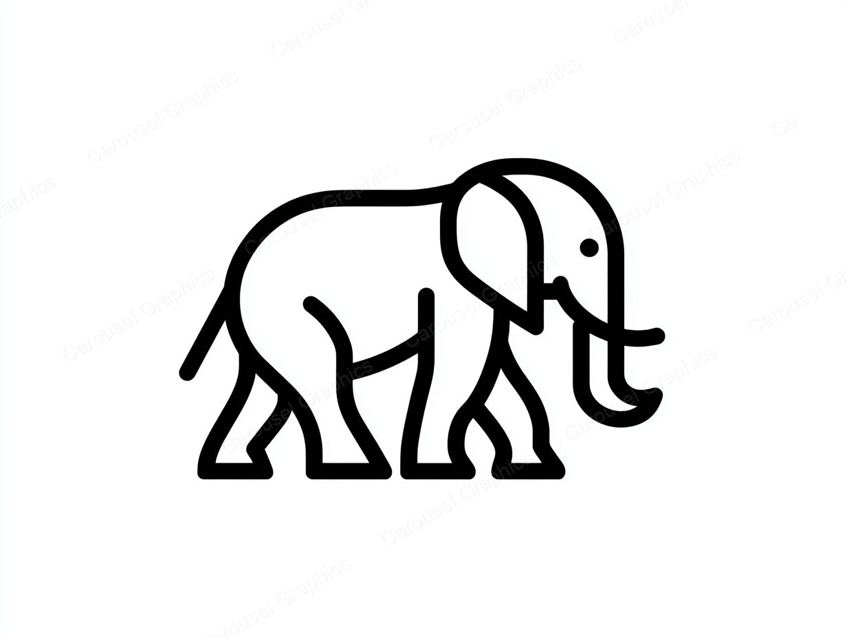 Elephant Vector Graphic preview