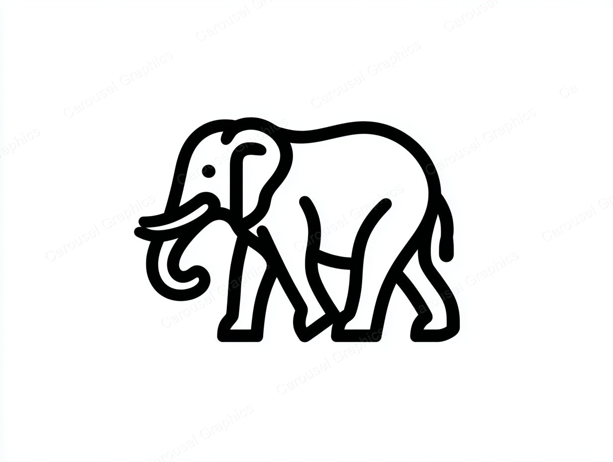Elephant Vector Graphic preview