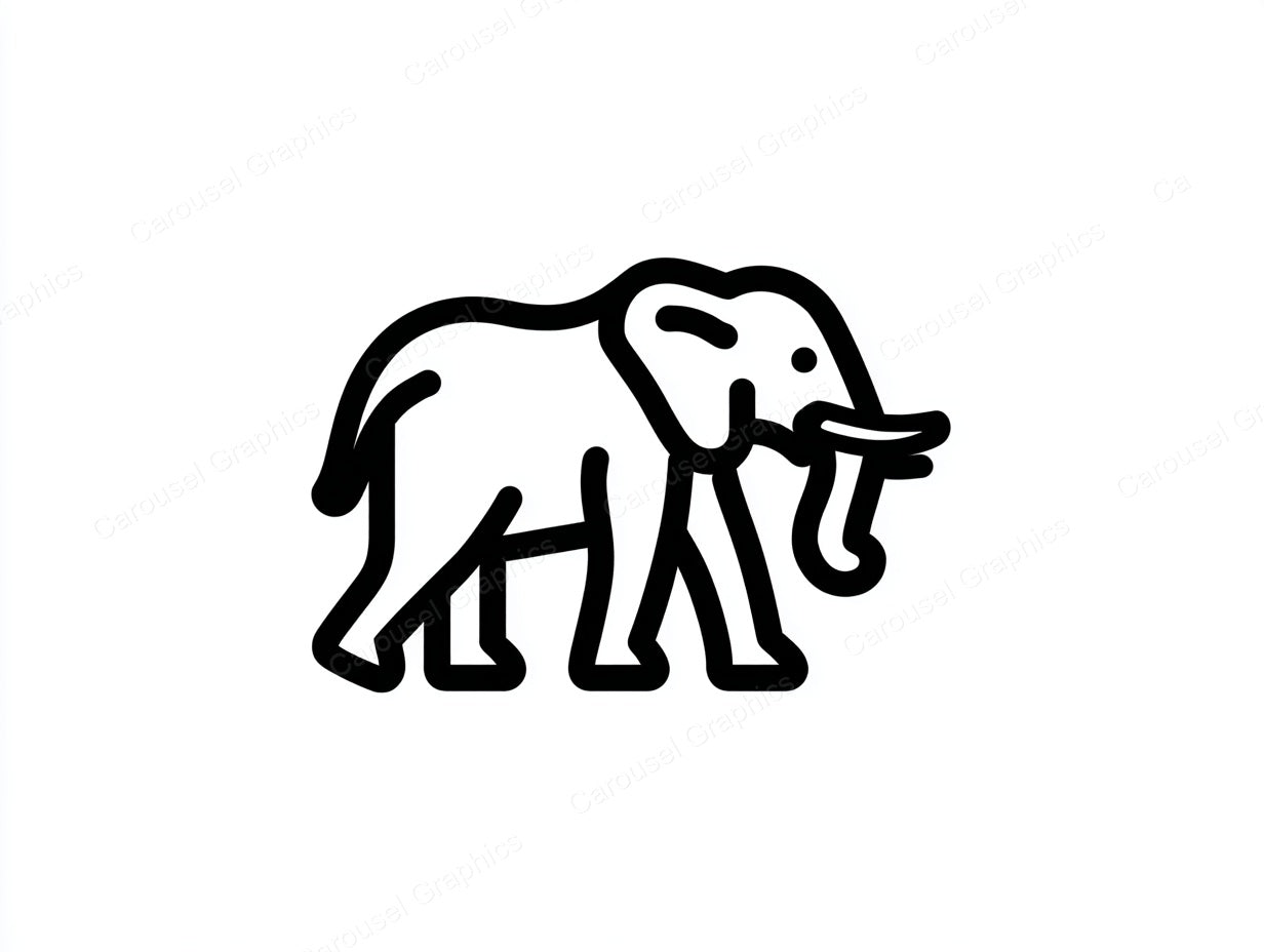 Elephant Vector Graphic preview
