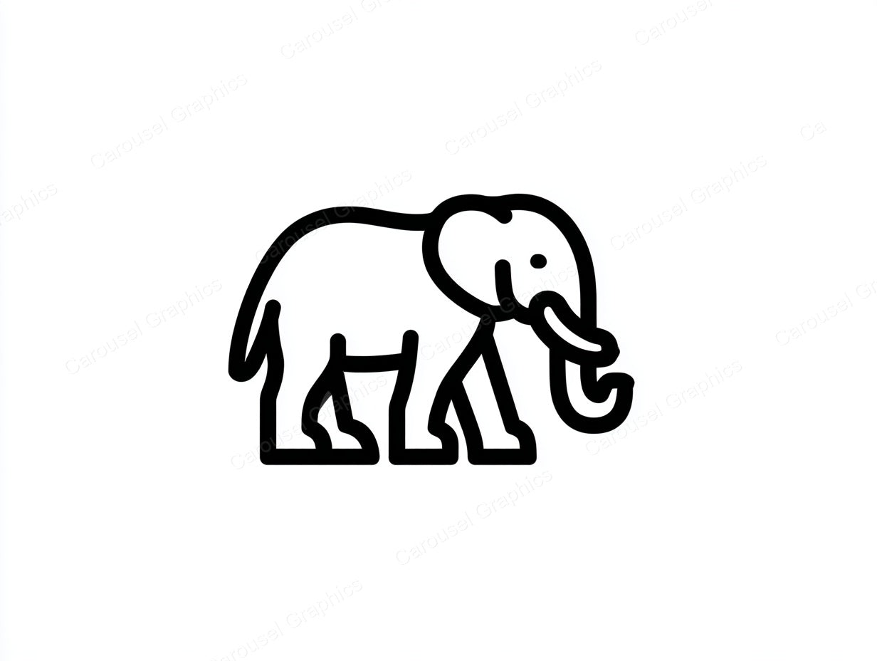 Elephant Vector Graphic preview