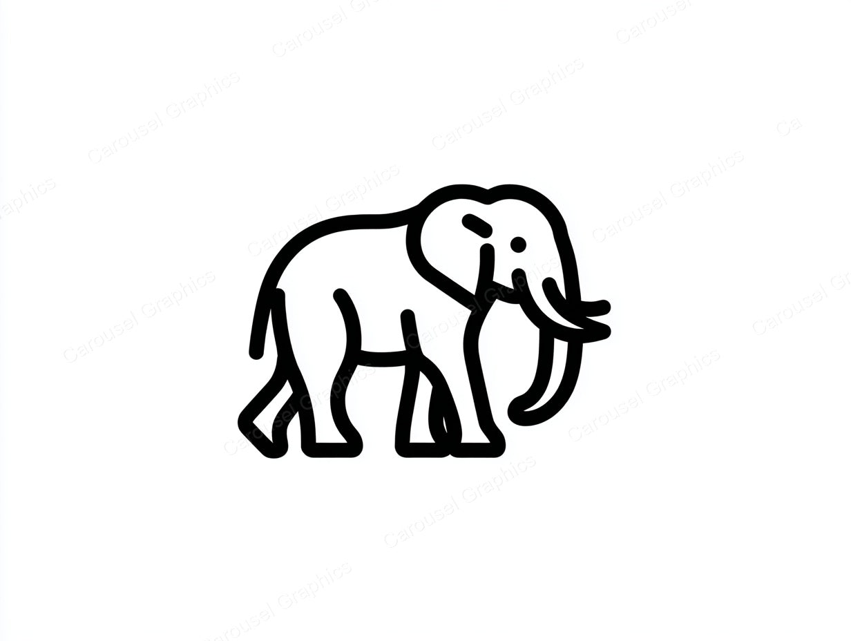 Elephant Vector Graphic preview