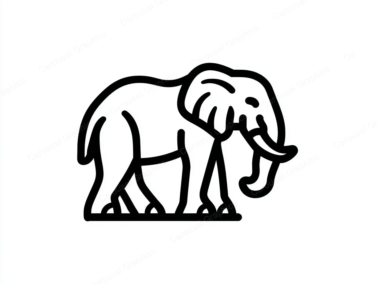 Elephant Vector Graphic preview