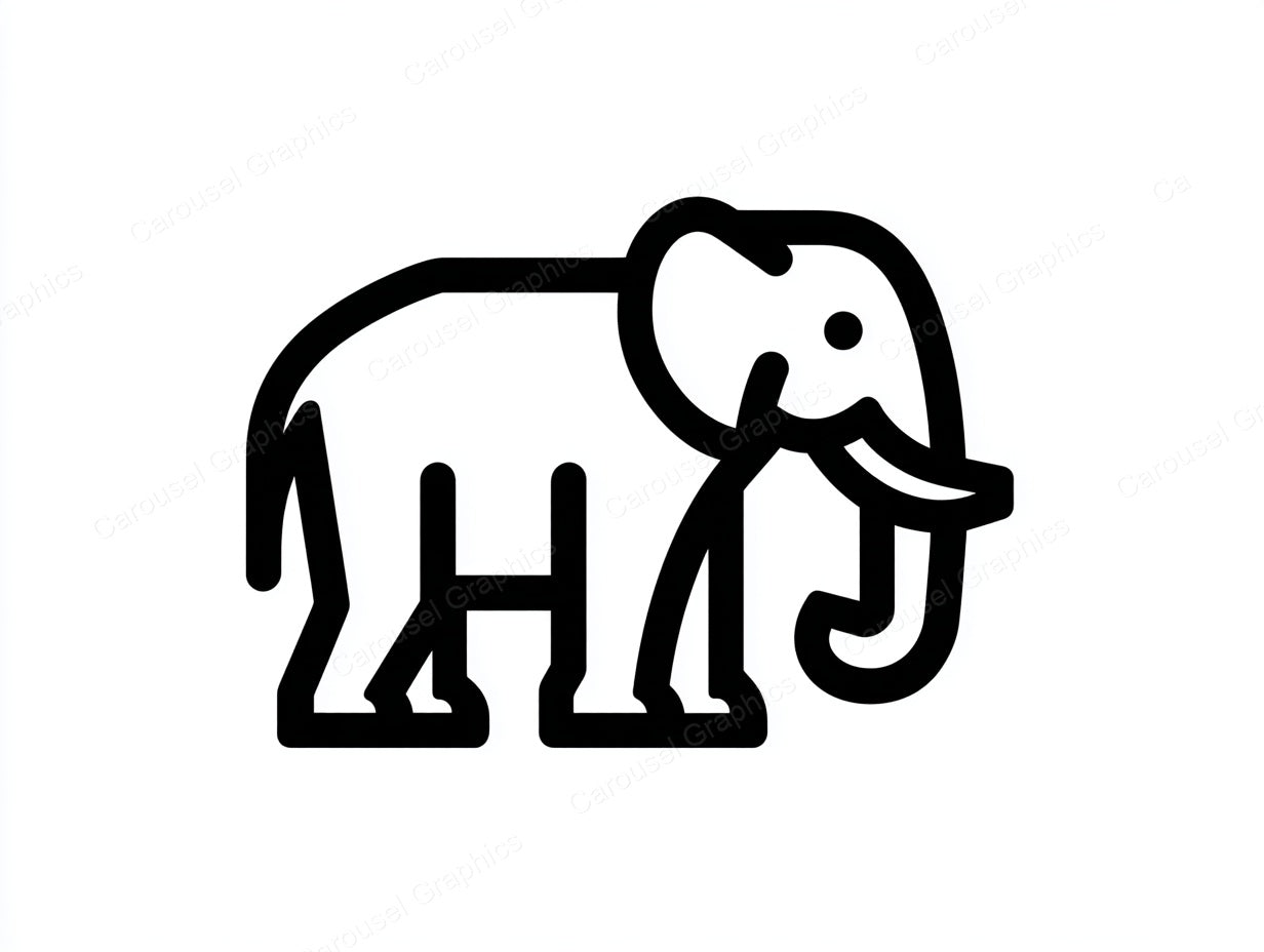 Elephant Vector Graphic preview