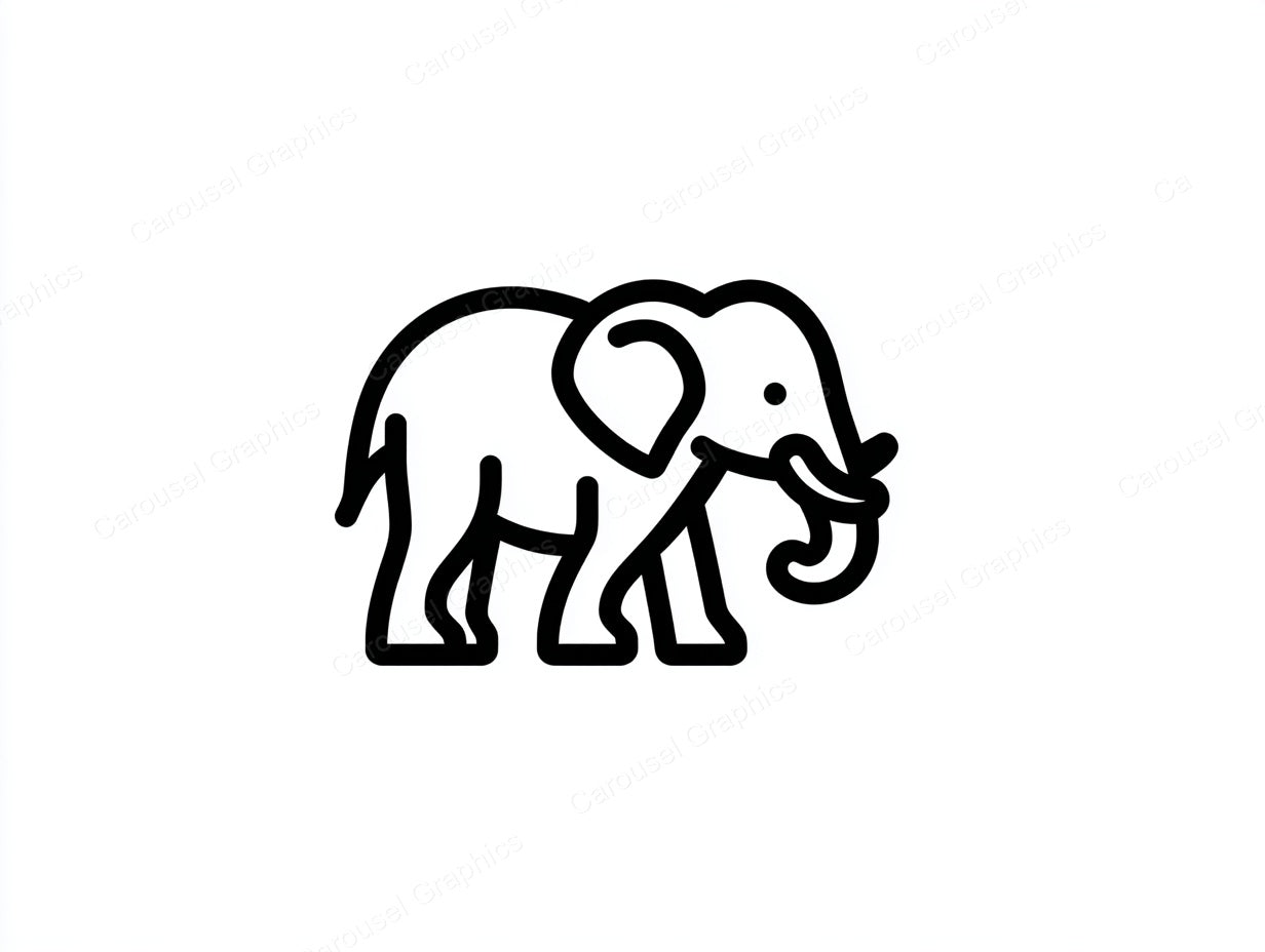 Elephant Vector Graphic preview