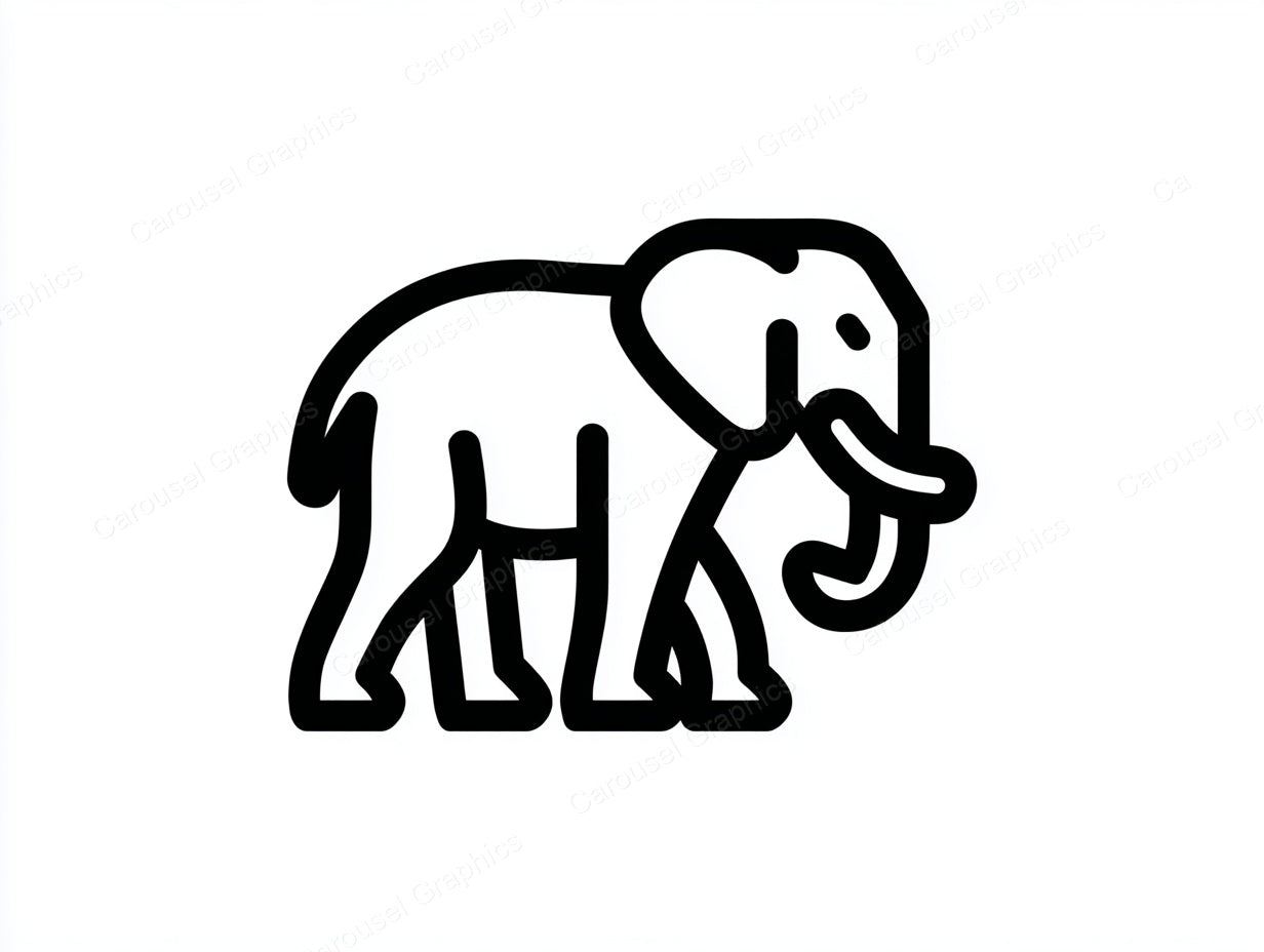 Elephant Vector Graphic preview