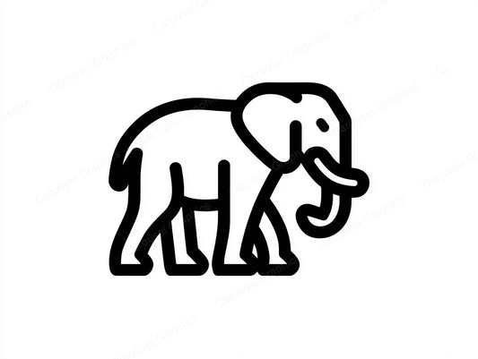 Elephant Vector Graphic preview