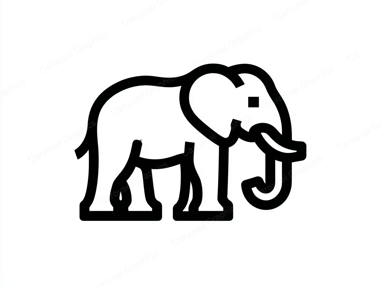 Elephant Vector Graphic preview
