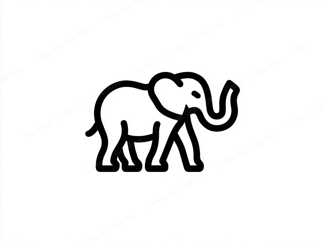 Elephant Vector Graphic preview
