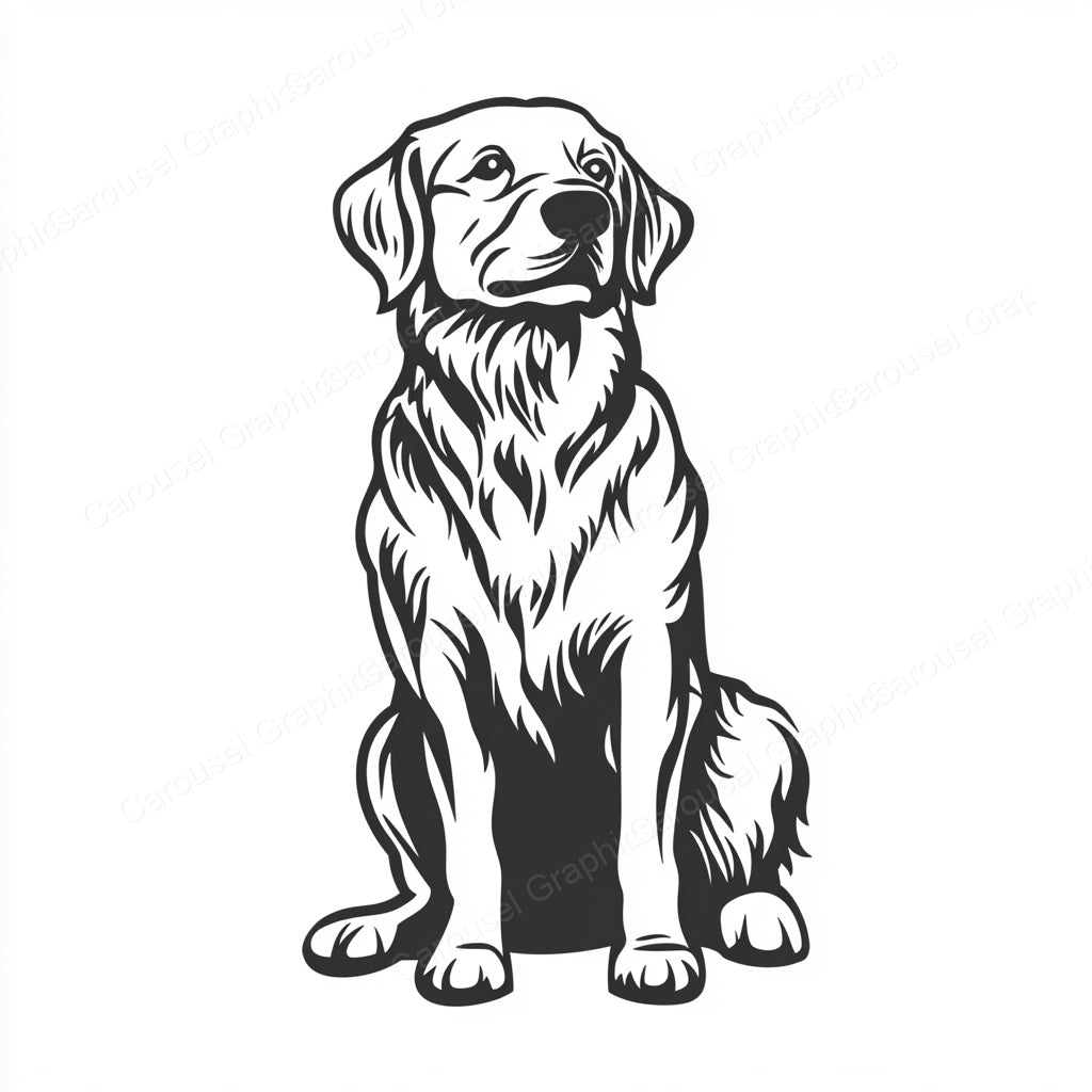 Golden Retriever Vector Graphic preview