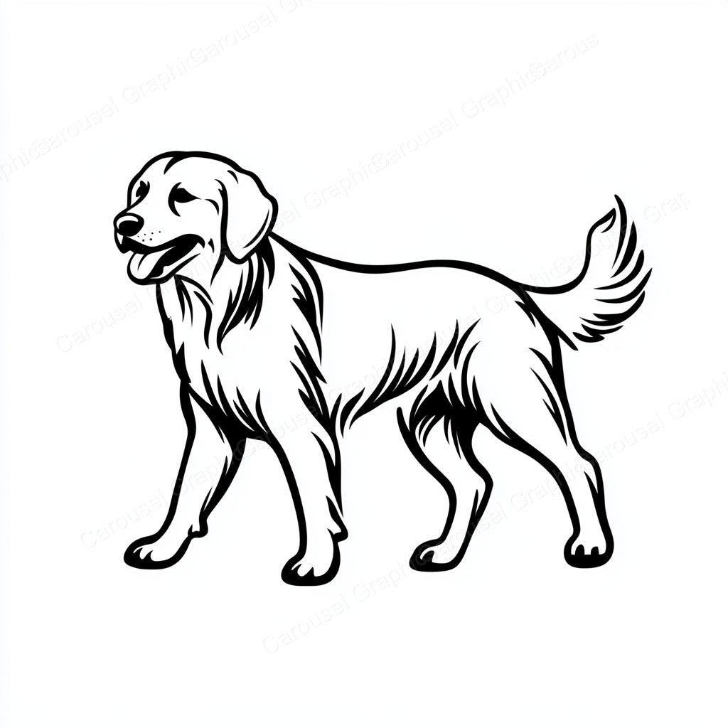 Golden Retriever Vector Graphic preview