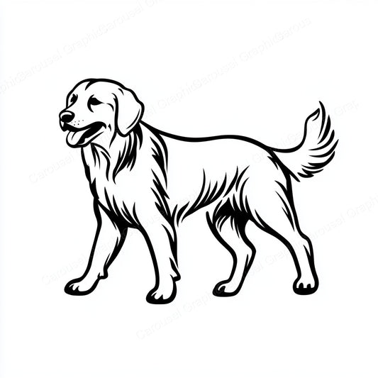 Golden Retriever Vector Graphic preview