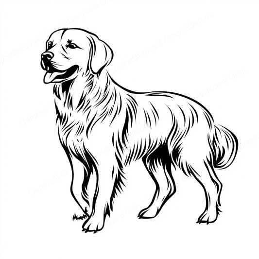 Golden Retriever Vector Graphic preview