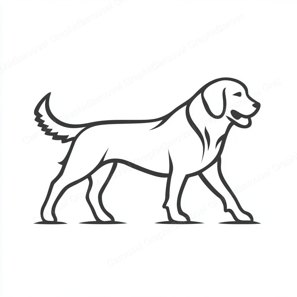 Golden Retriever Vector Graphic preview
