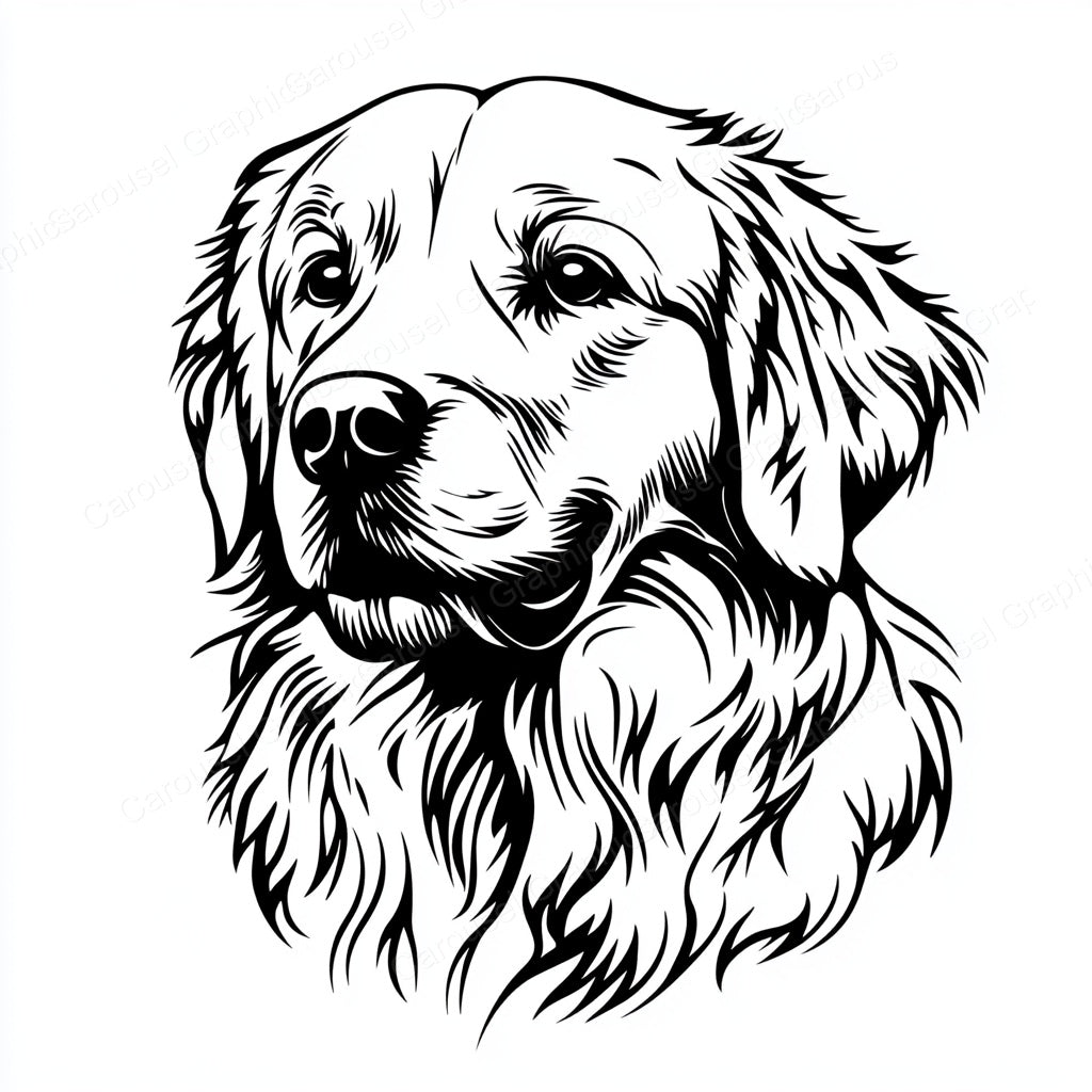Golden Retriever Vector Graphic preview